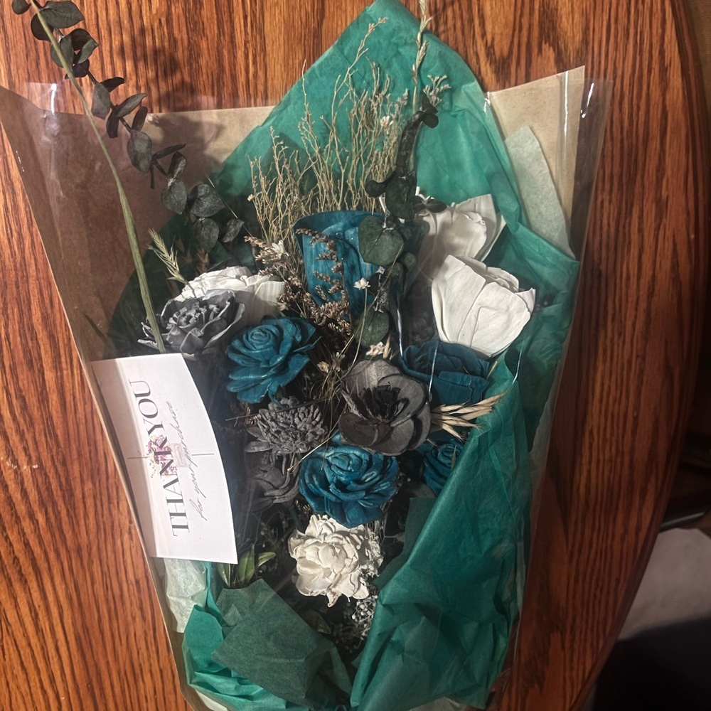Custom painted Elegant  Wood Eagles Floral Arrangement